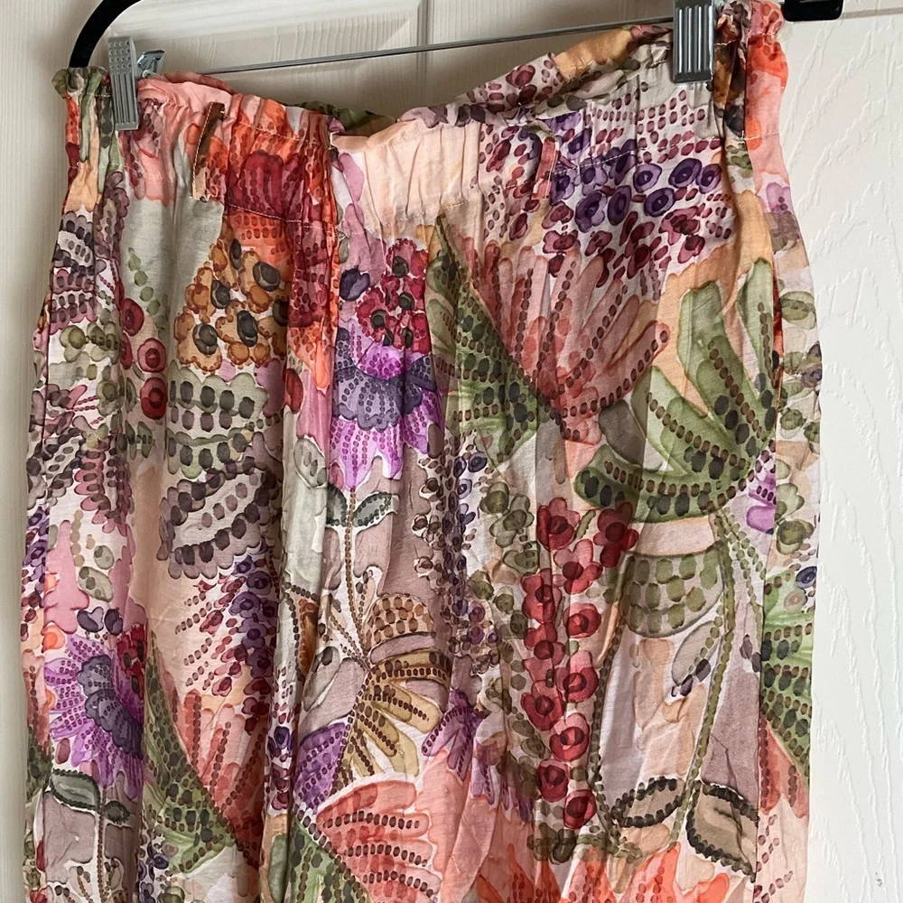 Zara Floral Print Wide Leg Trousers - Size M - Picture 3 of 11